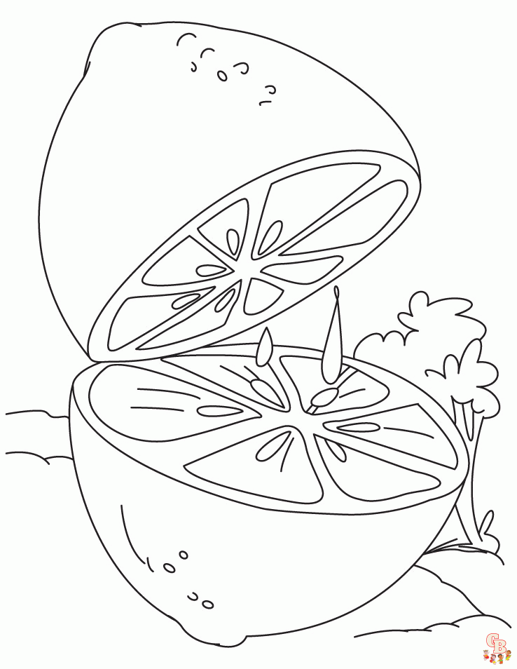 Lemon coloring pages refreshing and fun art activities for kids