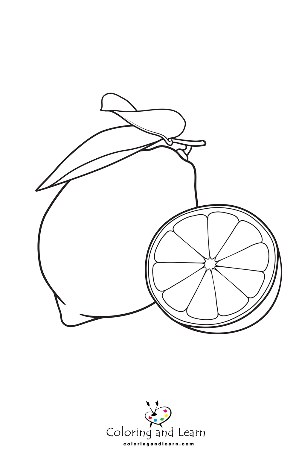 Lemon coloring pages