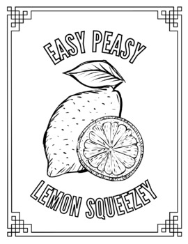 Lemon coloring pages by stitches and scribbles tpt