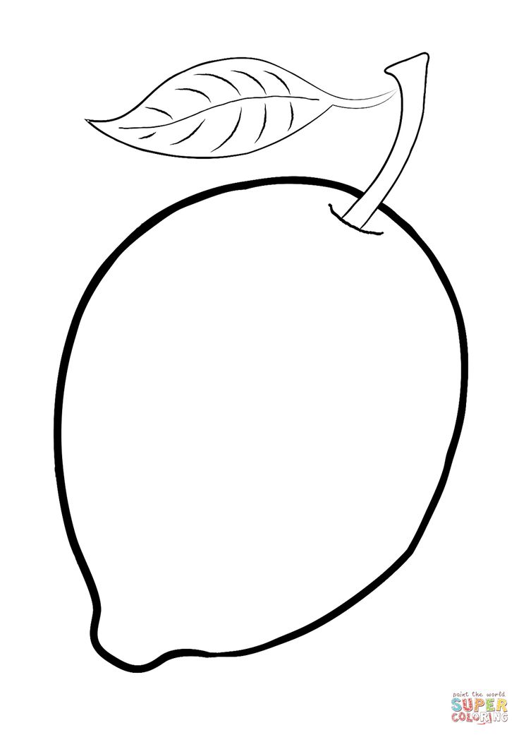 Limone con foglie fruit coloring pages lemon crafts free printable coloring