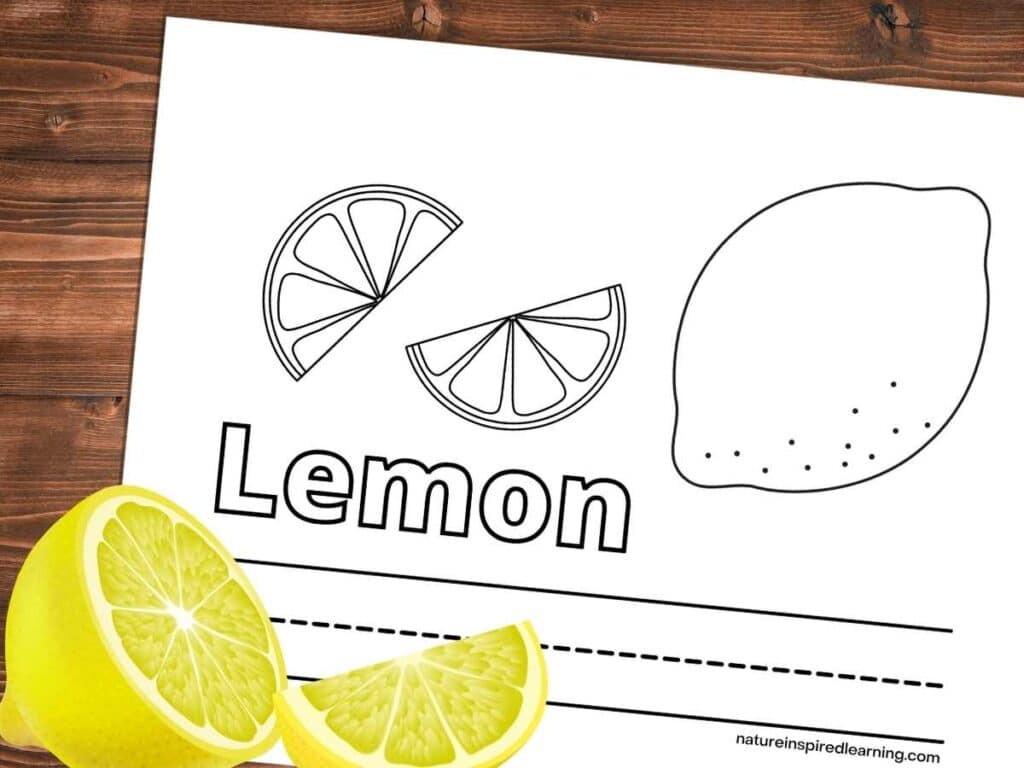 Lemon coloring pages