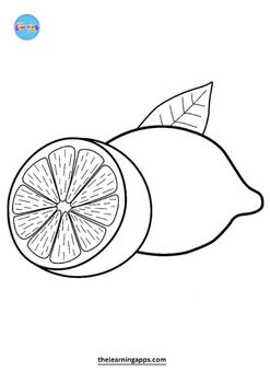 Lemon printable worksheets coloring pages for kids by the learning apps