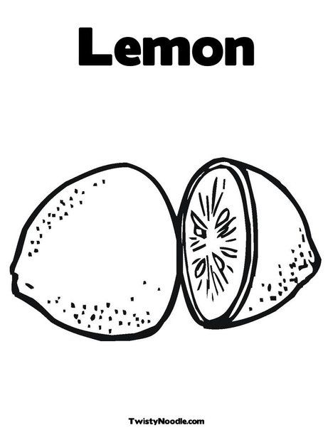 Lemon coloring page coloring pages fruit coloring pages page borders design