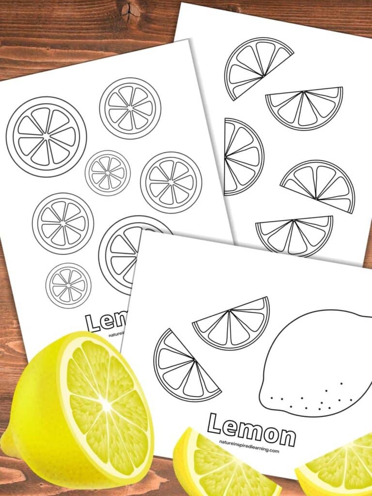 Lemon coloring pages