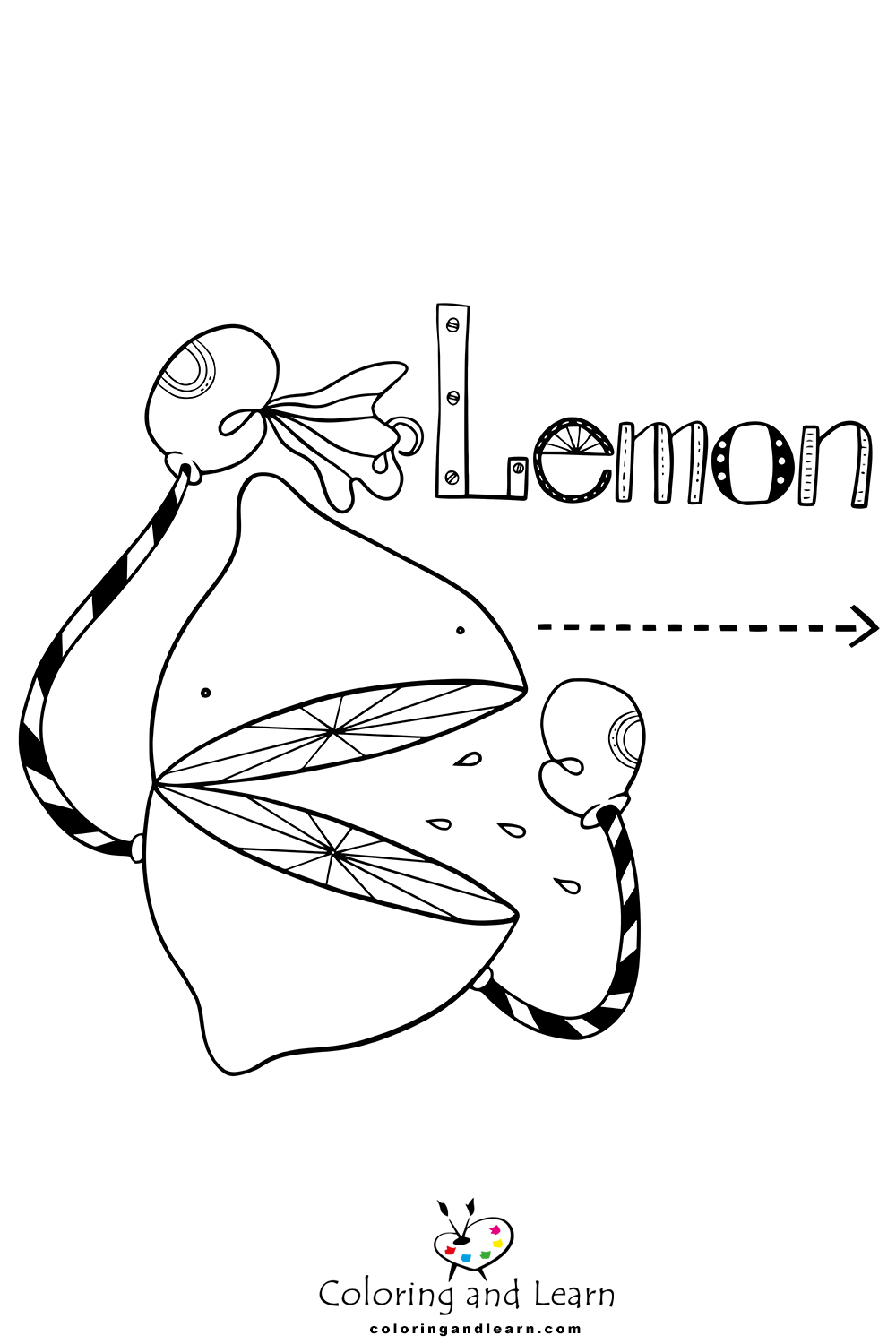 Lemon coloring pages