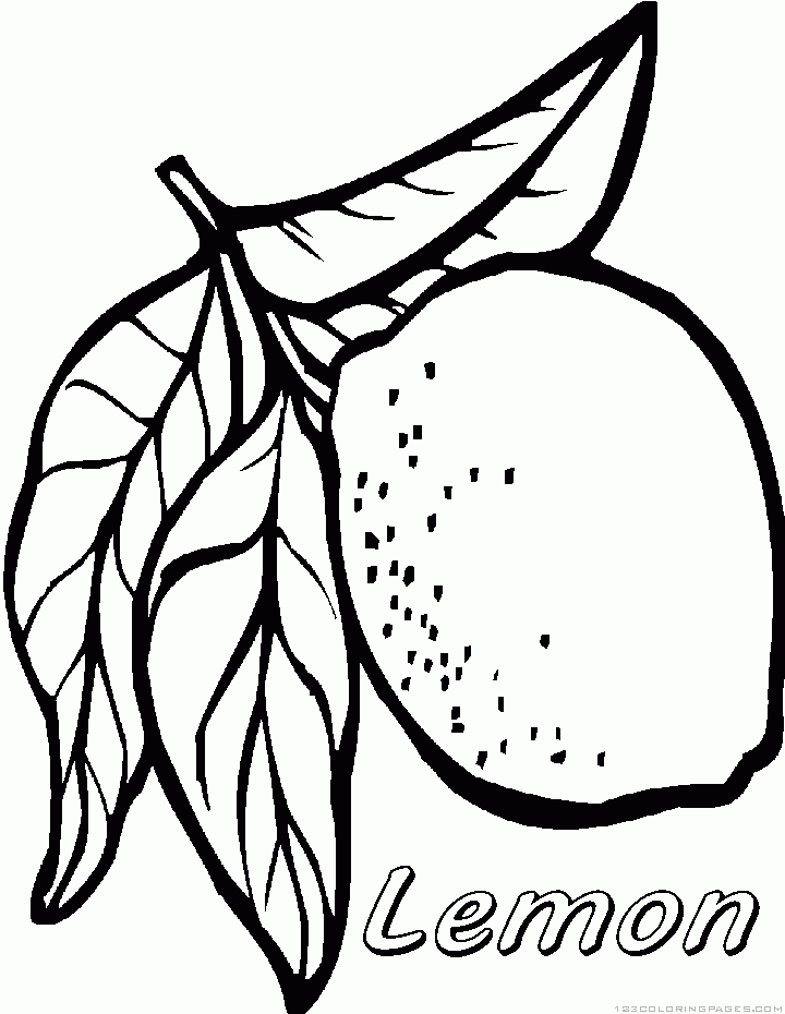 Lemon coloring pages