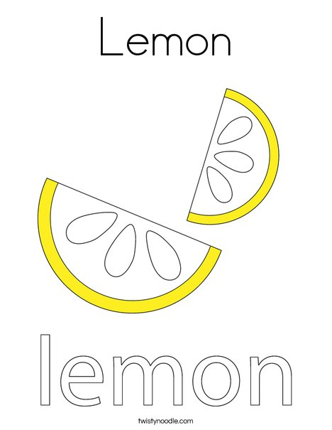 Lemon coloring page