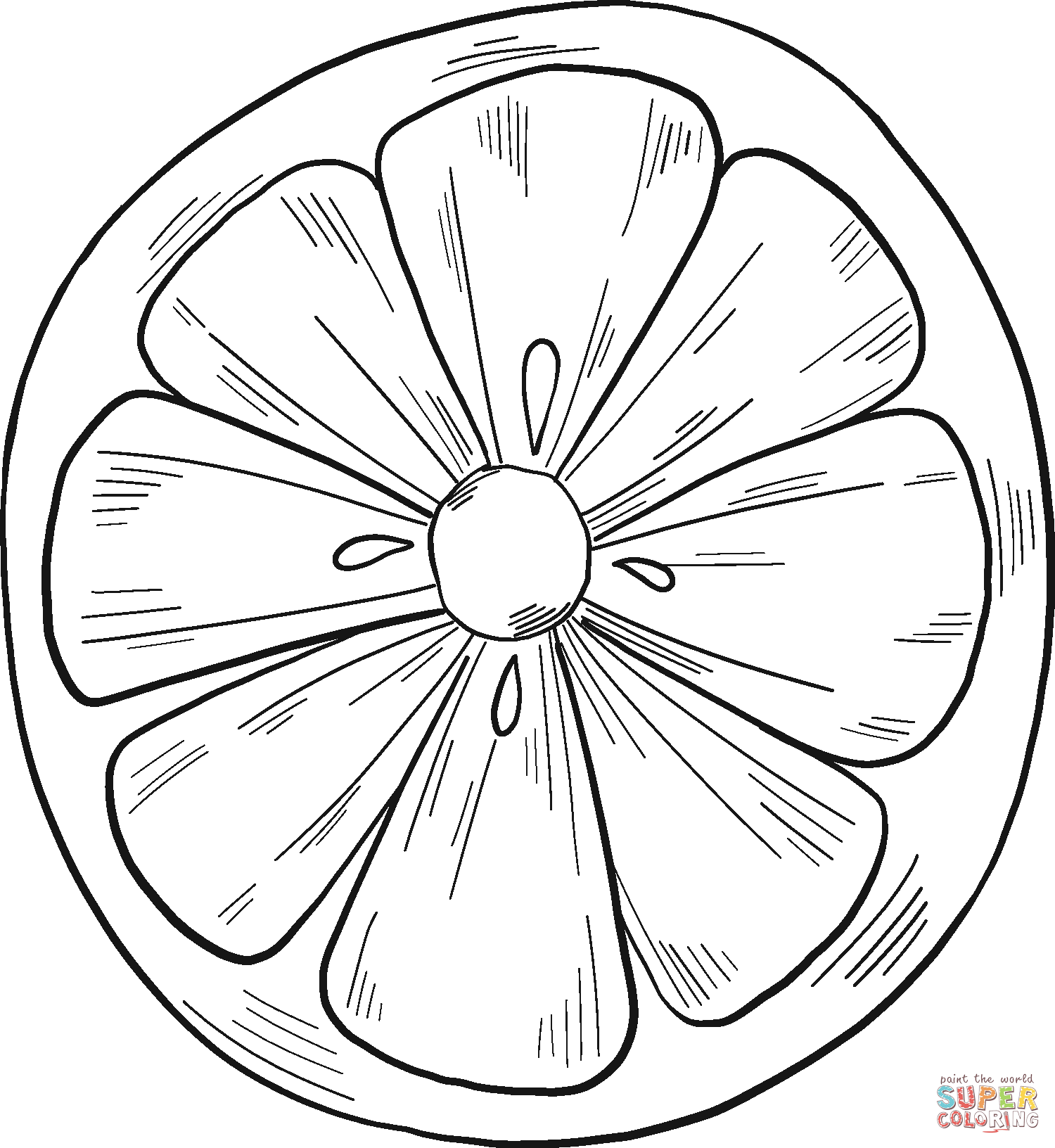 Slice of lemon coloring page free printable coloring pages