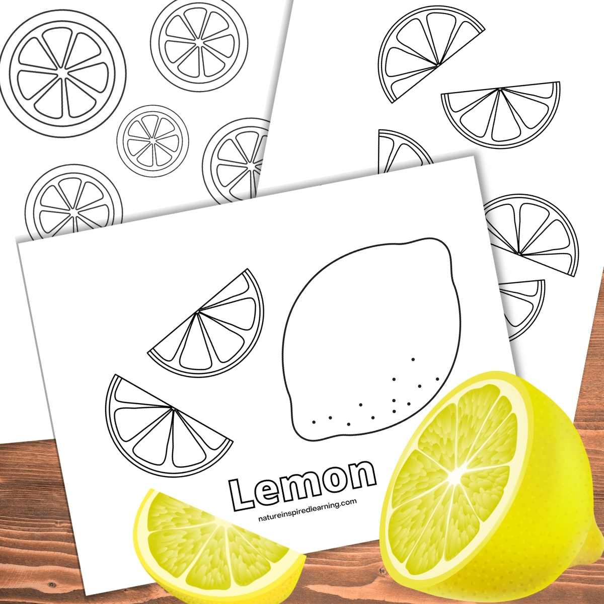 Lemon coloring pages