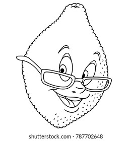 Coloring book coloring page cartoon lemon stock vector royalty free