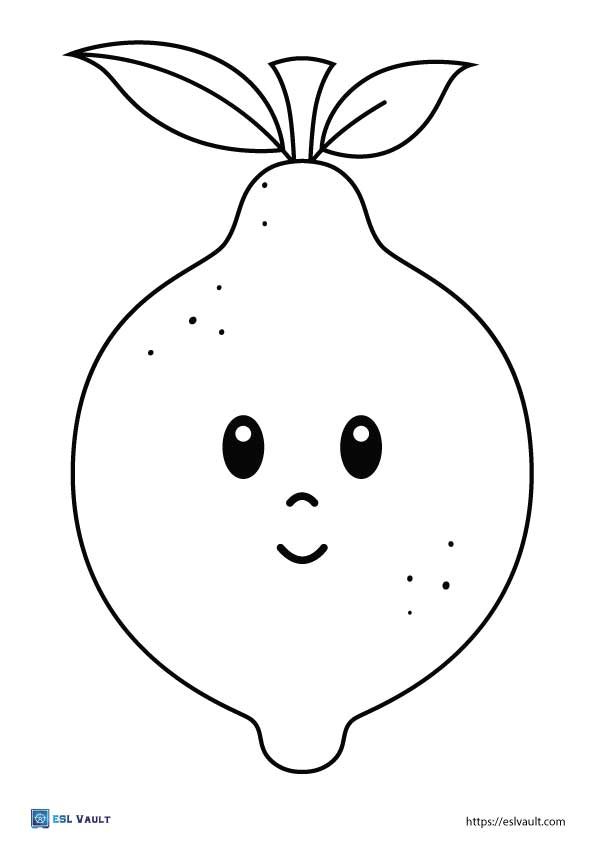 Free lemon coloring pages pdf