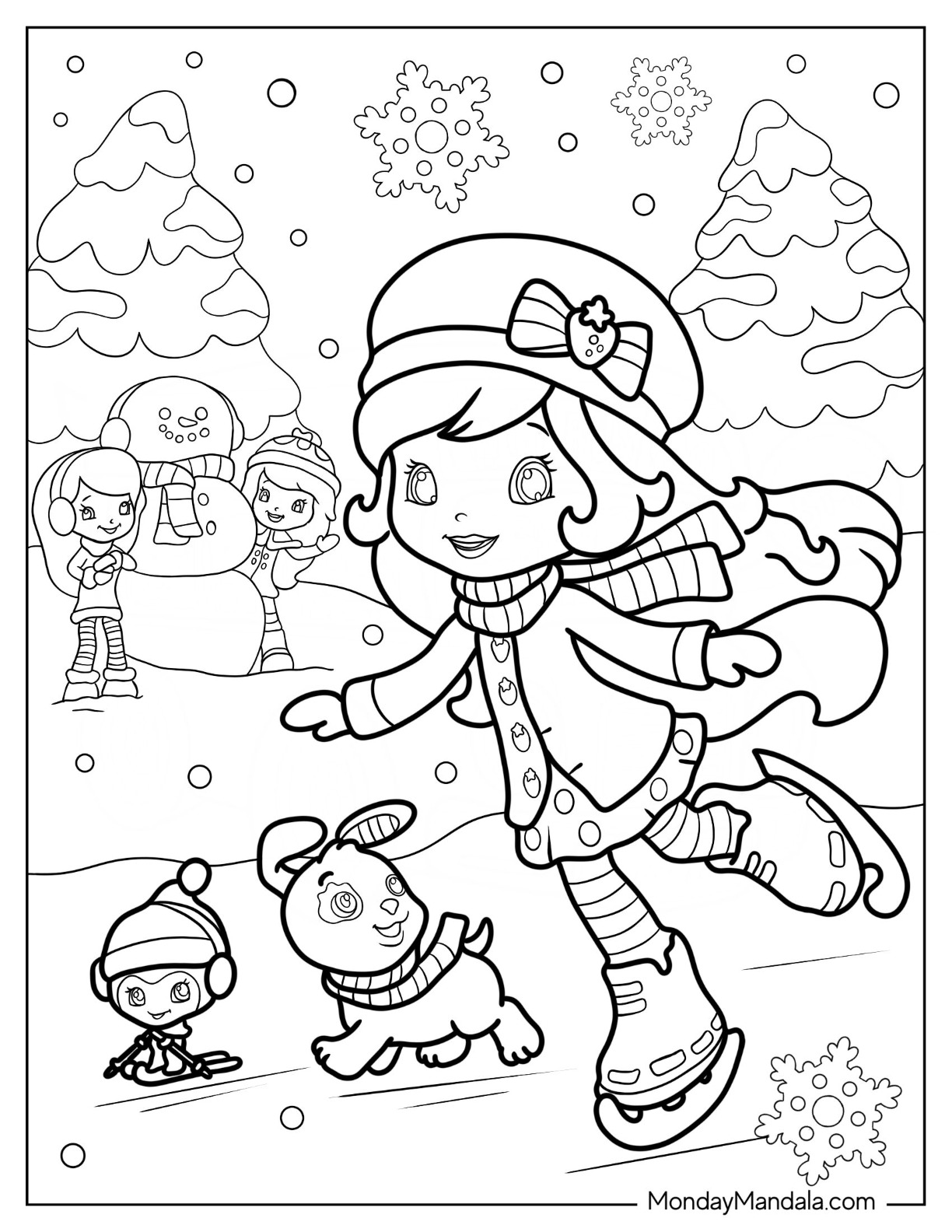 Strawberry shortcake coloring pages free pdf printables