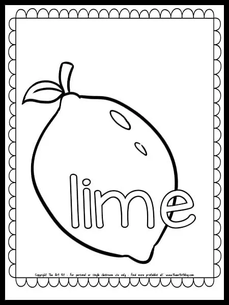 Fruit coloring pages free printables â the art kit