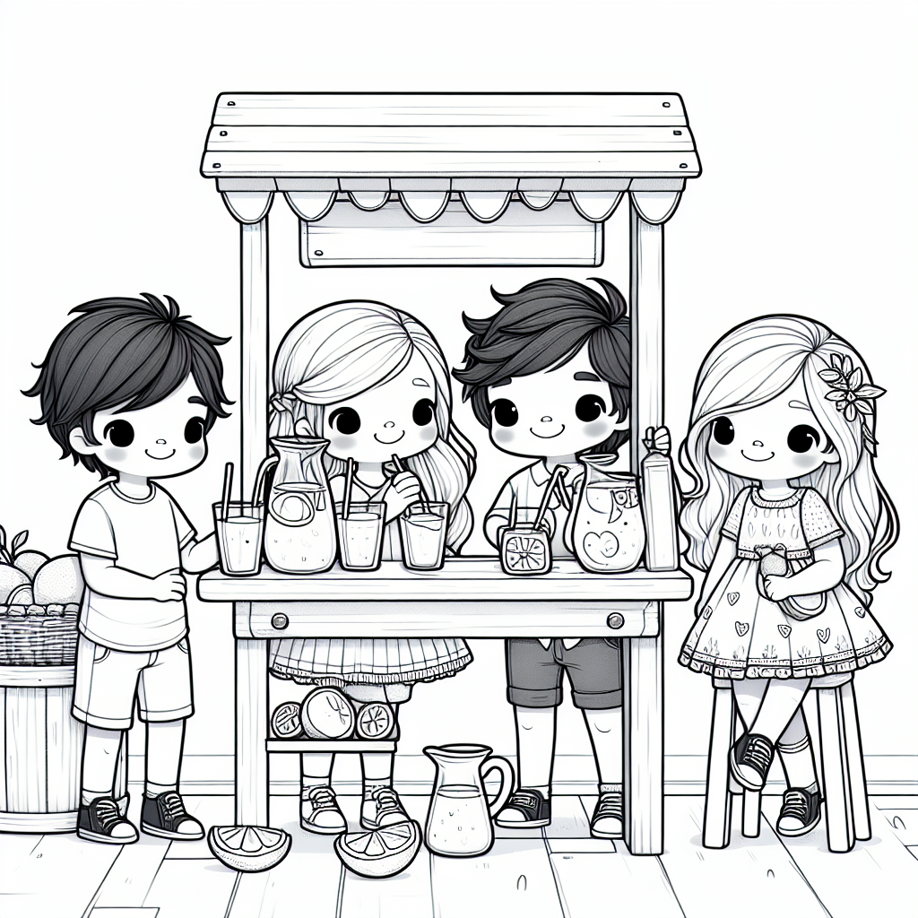 Lemonade coloring pages