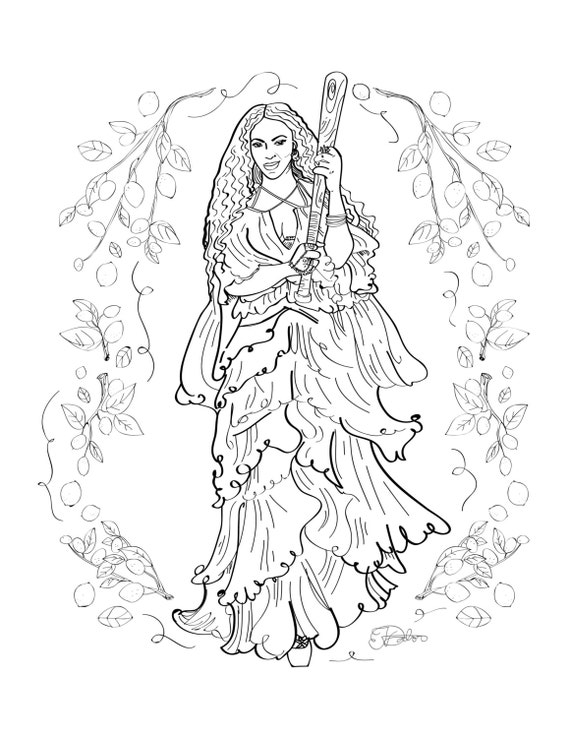 Beyonce lemonade adult coloring sheet printable art print instant download pdf instant download