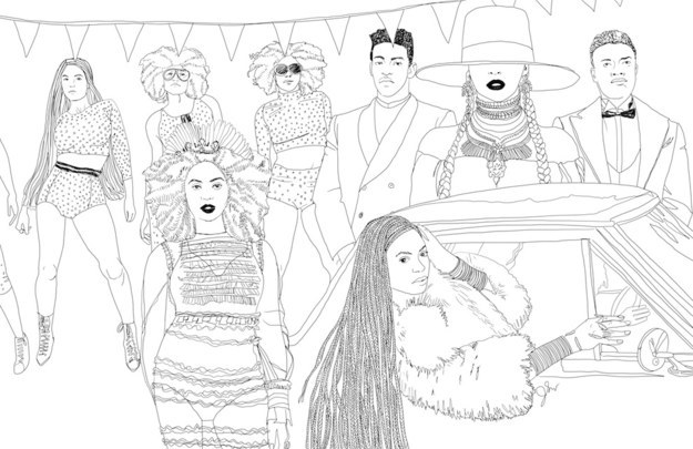 These awesome illustrations of beyoncãs lemonade will make anyone want to color