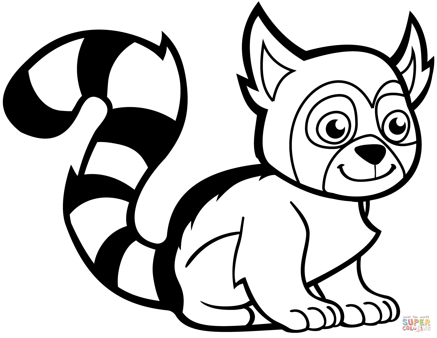 Funny lemur coloring page free printable coloring pages