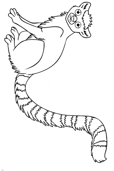 Lemur coloring page