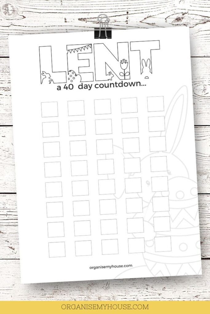 Fun free printable lent calendar worksheet a and letter