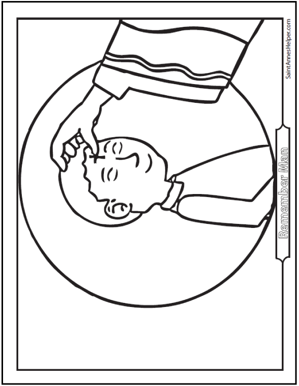 Ash wednesday coloring pages âïâï catholic lent season starts