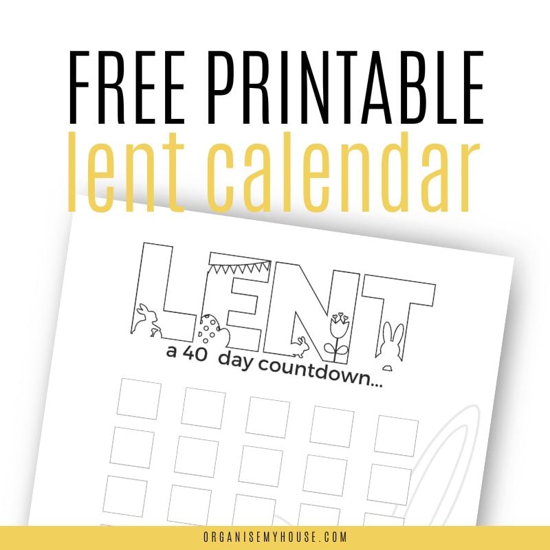 Fun free printable lent calendar worksheet a and letter