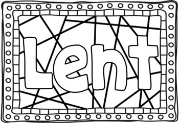 Ash wednesday lent coloring pages bible theme by ponder and possible