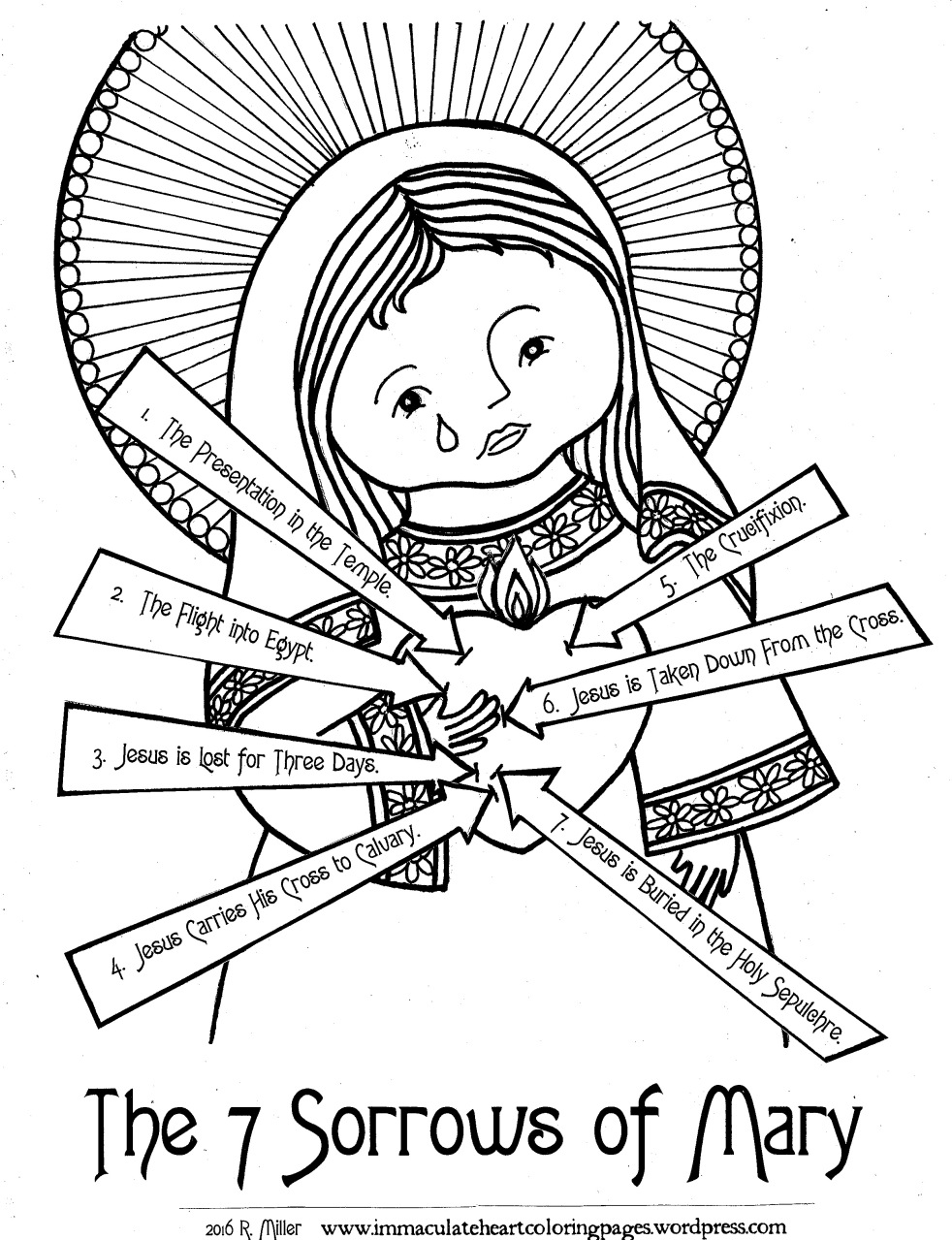 Lent â immaculate heart coloring pages