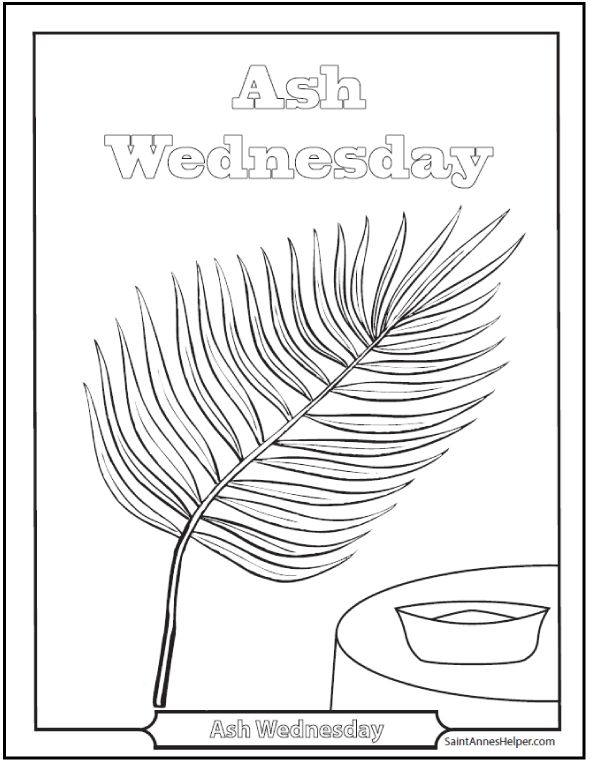 Ash wednesday coloring pages âïâï catholic lent season starts ash wednesday catholic lent lent