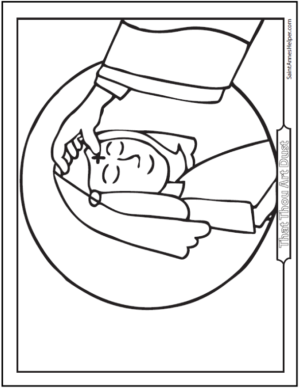 Ash wednesday coloring pages âïâï catholic lent season starts