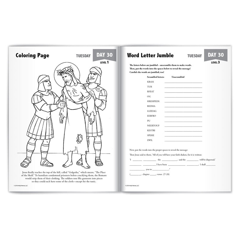 Lenten adventure activity book