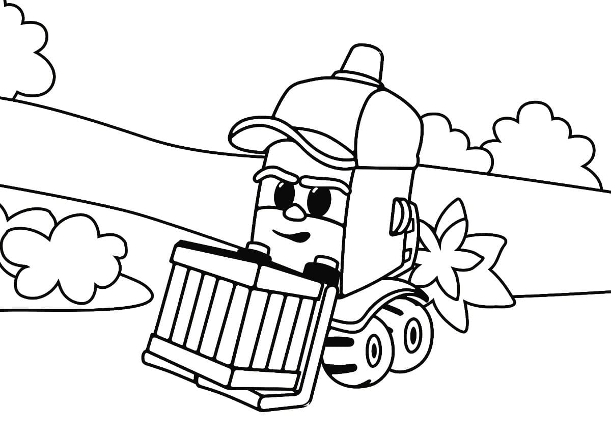 Lifty from leo the truck coloring page