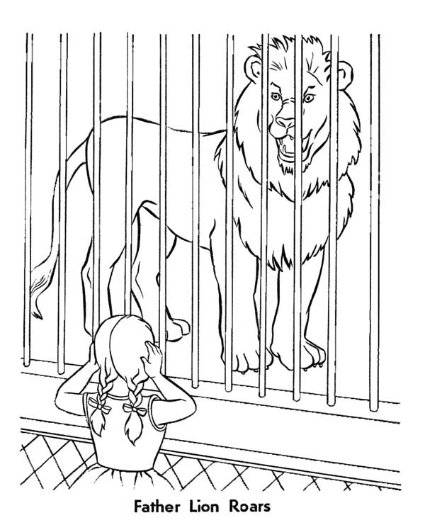 Little cover her ear when she hear lion roar coloring page color luna lion coloring pages coloring pages animal drawings