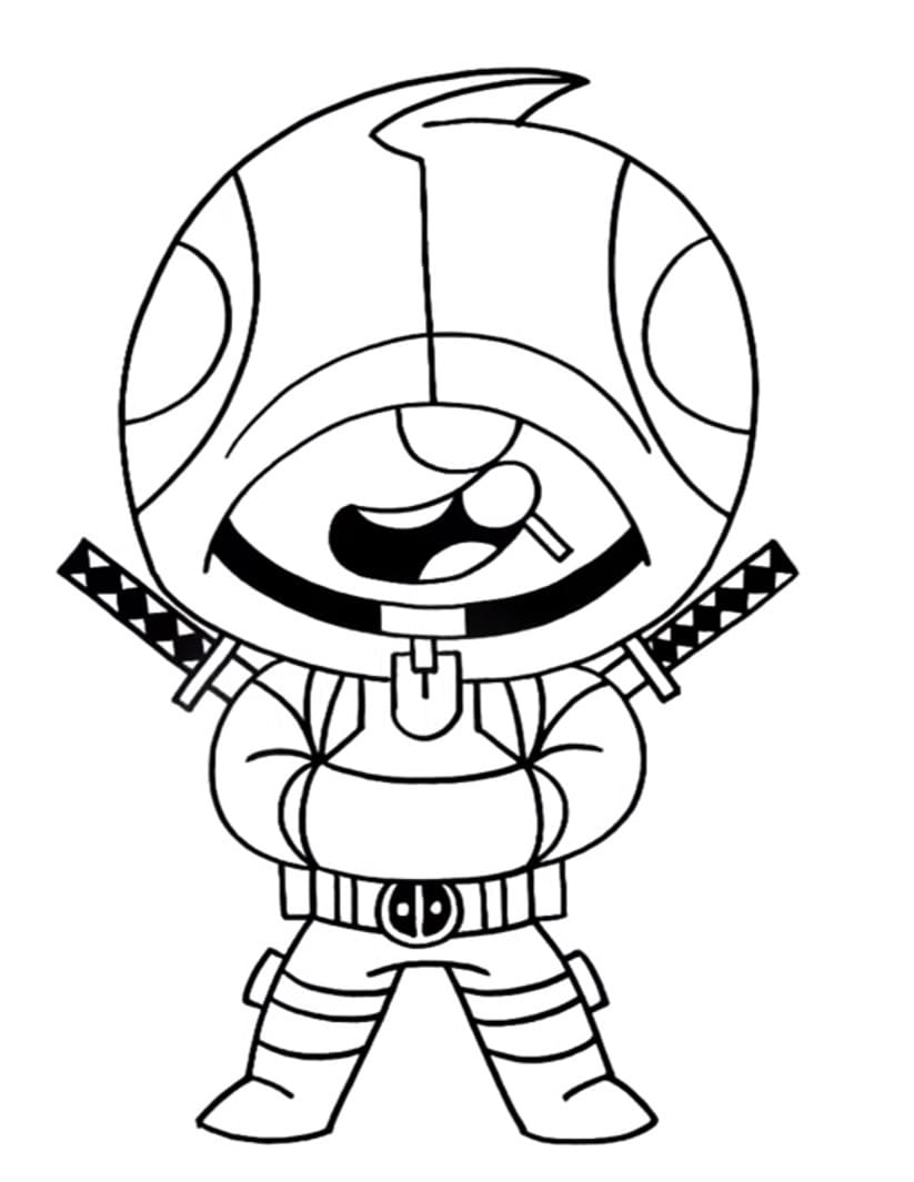 Leon brawl stars coloring pages print for free wonder day â coloring pages for children and adults