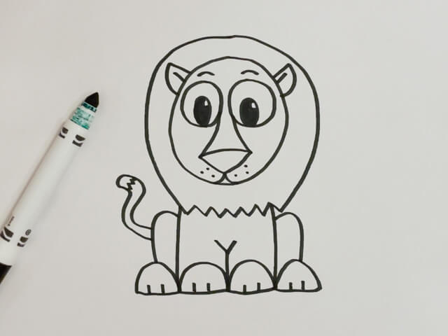 Ð how to draw a cartoon lion easy drawing for kids