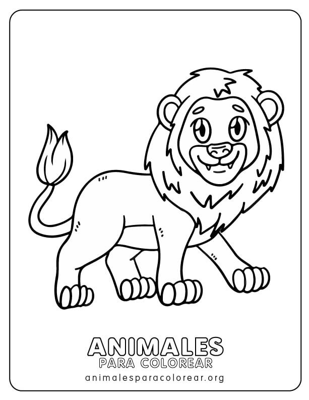 Leones para colorear descargar e imprimir gratis