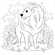 Dibujos de leones para colorear