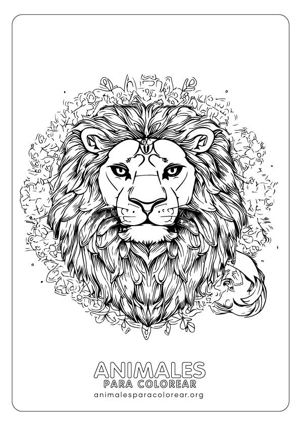 Leones y mandalas para colorear descarga e imprime gratis