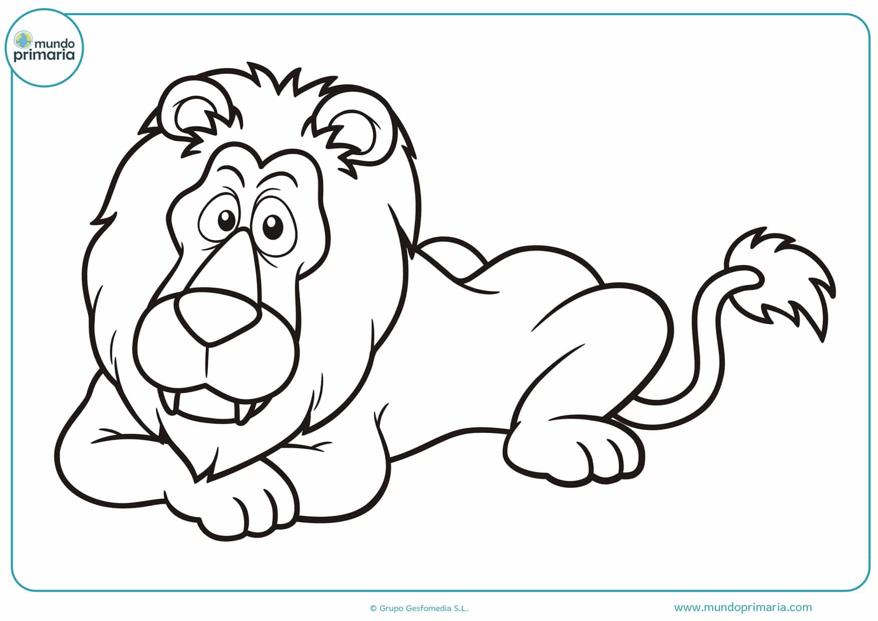 Dibujos de leones para colorear a lãpiz o o quieras