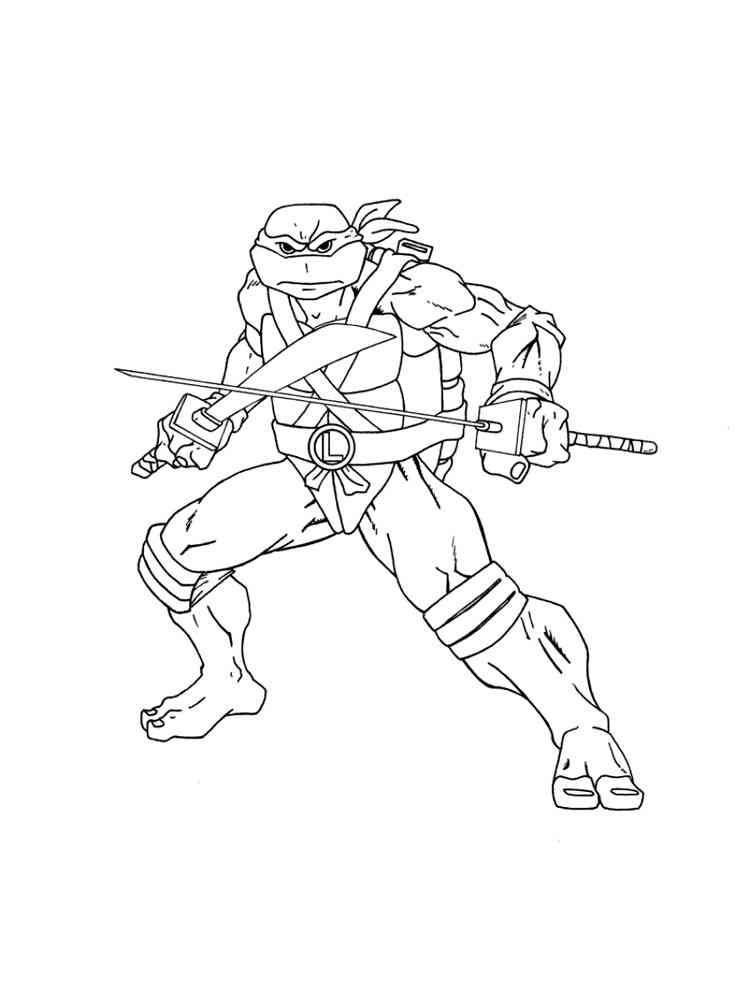 Leonardo ninja turtles coloring pages