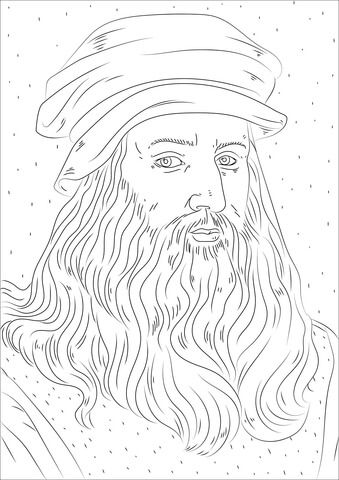 Leonardo da vinci coloring page free printable coloring pages leonardo da vinci dibujos leonardo da vinci arte famoso