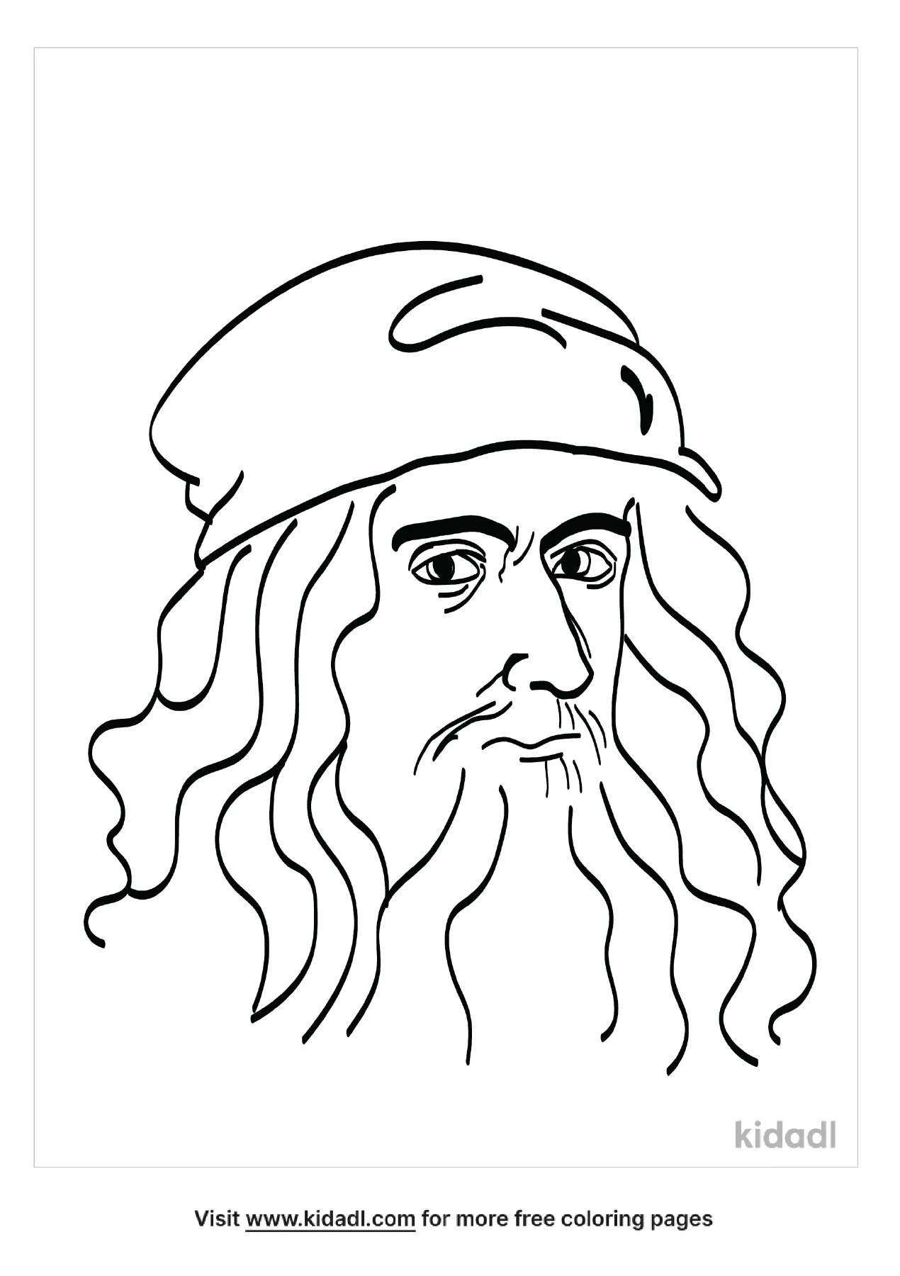 Free leonardo da vinci coloring page coloring page printables