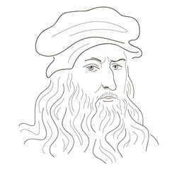 Leonardo da vinci vector images over