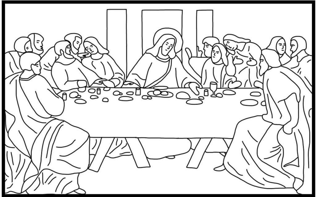 Free printable last supper coloring pages