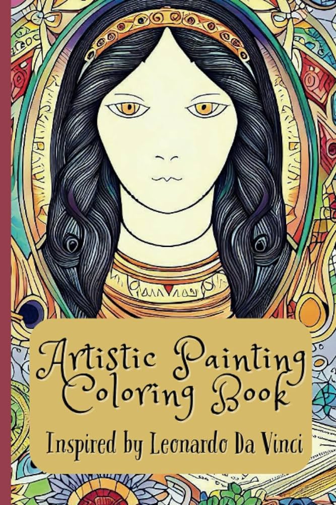 Artistic painting coloring book inspired by leonardo da vinci artistic painting colouring book books blackdaisy books