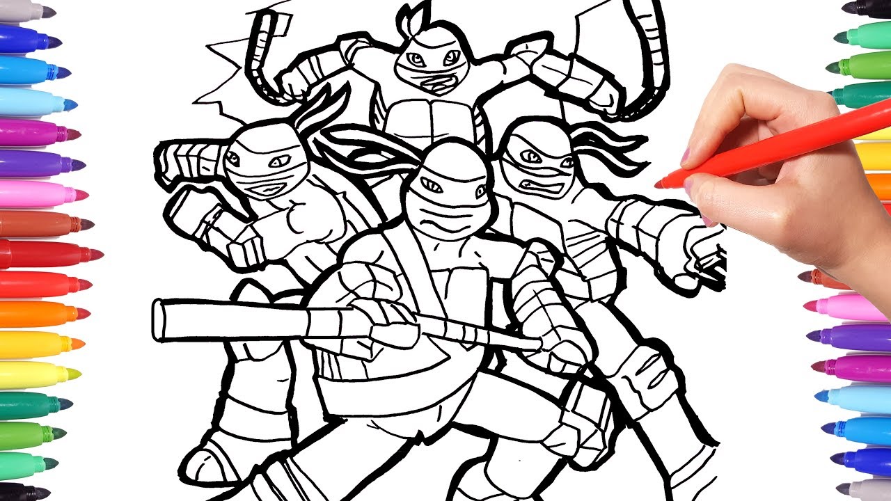 Tnt coloring pages coloring leonardo donatello ichelangelo raphael ninja turtles