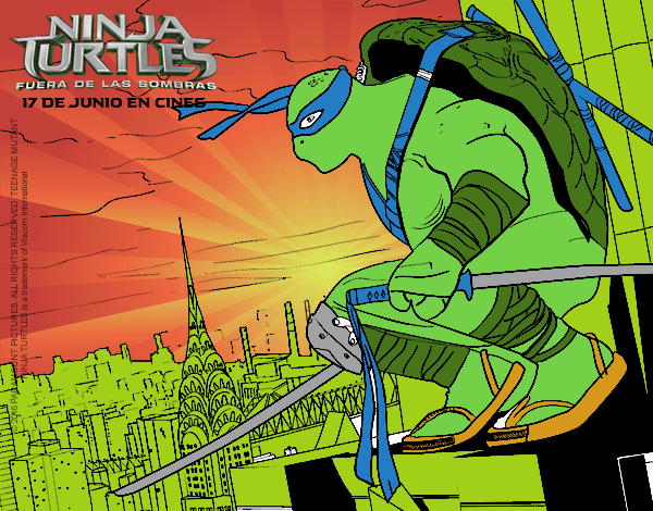 Colored page leonardo ninja turtles painted by user not registered