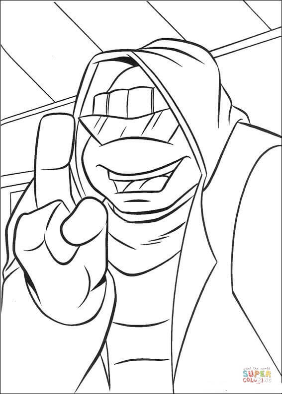 Leonardo in disguise coloring page free printable coloring pages