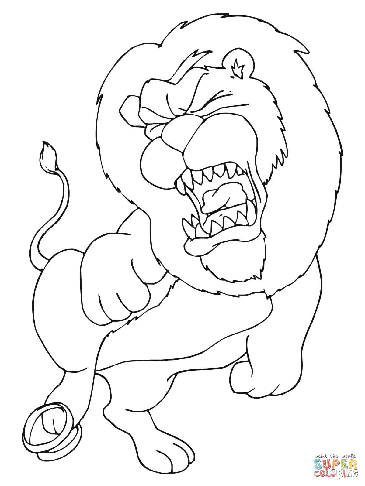 Trapped lion coloring page free printable coloring pages