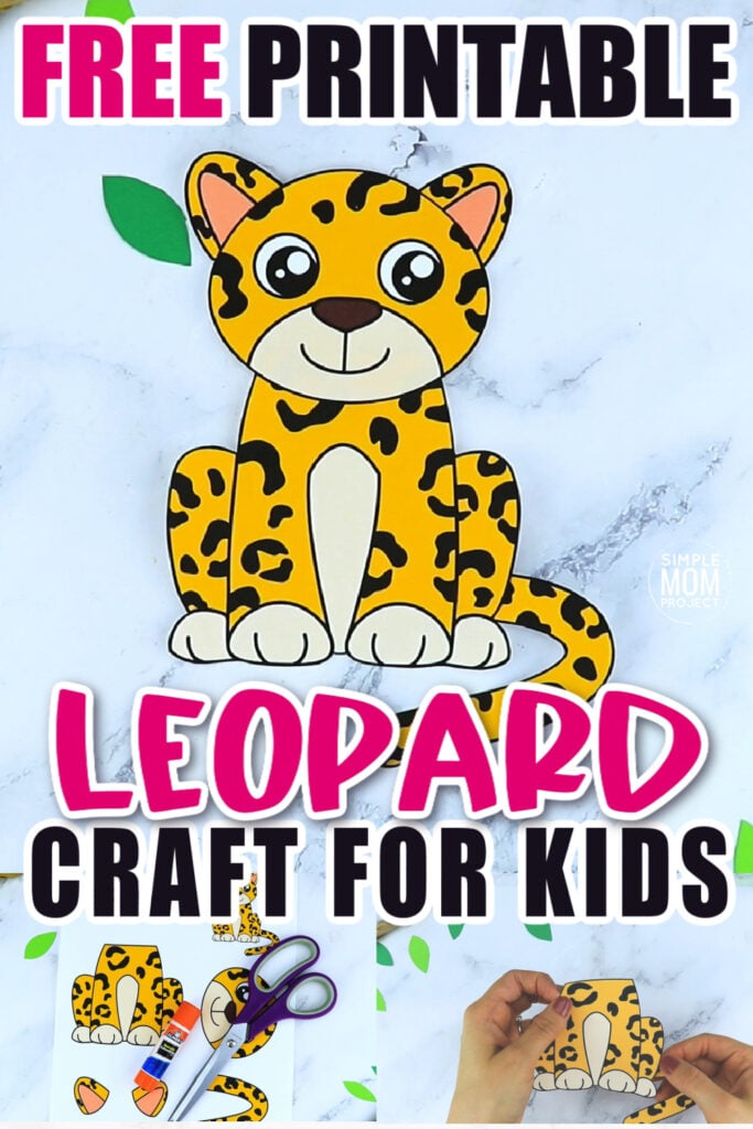 Free printable leopard craft template â simple mom project