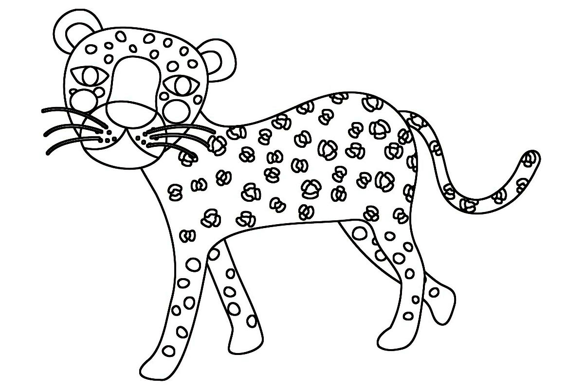 Leopard coloring page